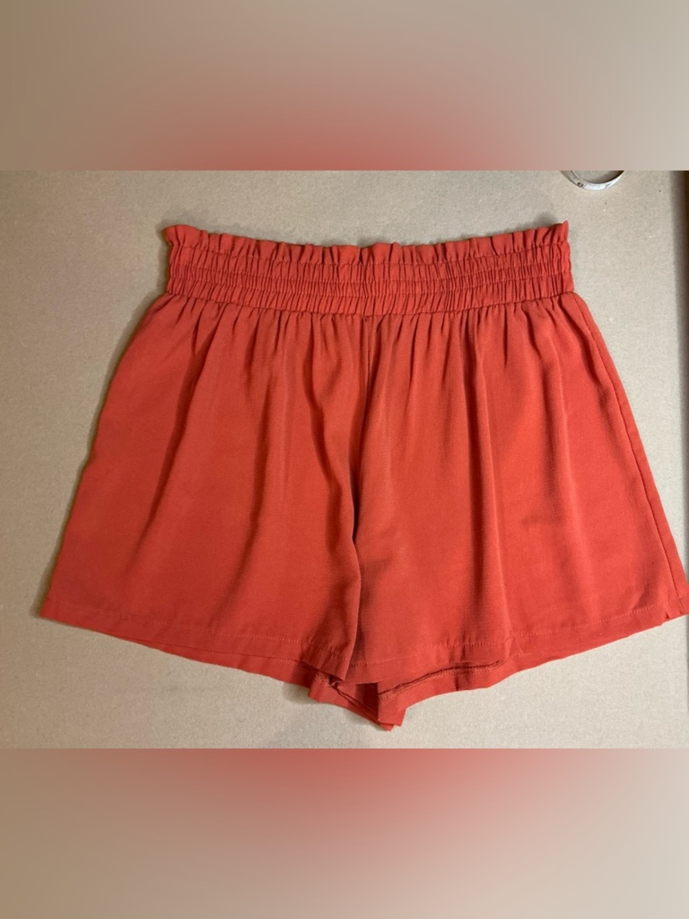 Women's Rust Elastic-Waist Lightweight Shorts